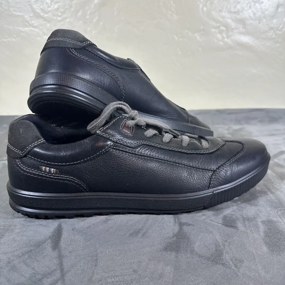 ECCO Men’s Black Sneakers 46 Leather Comfort Shoes 12 M